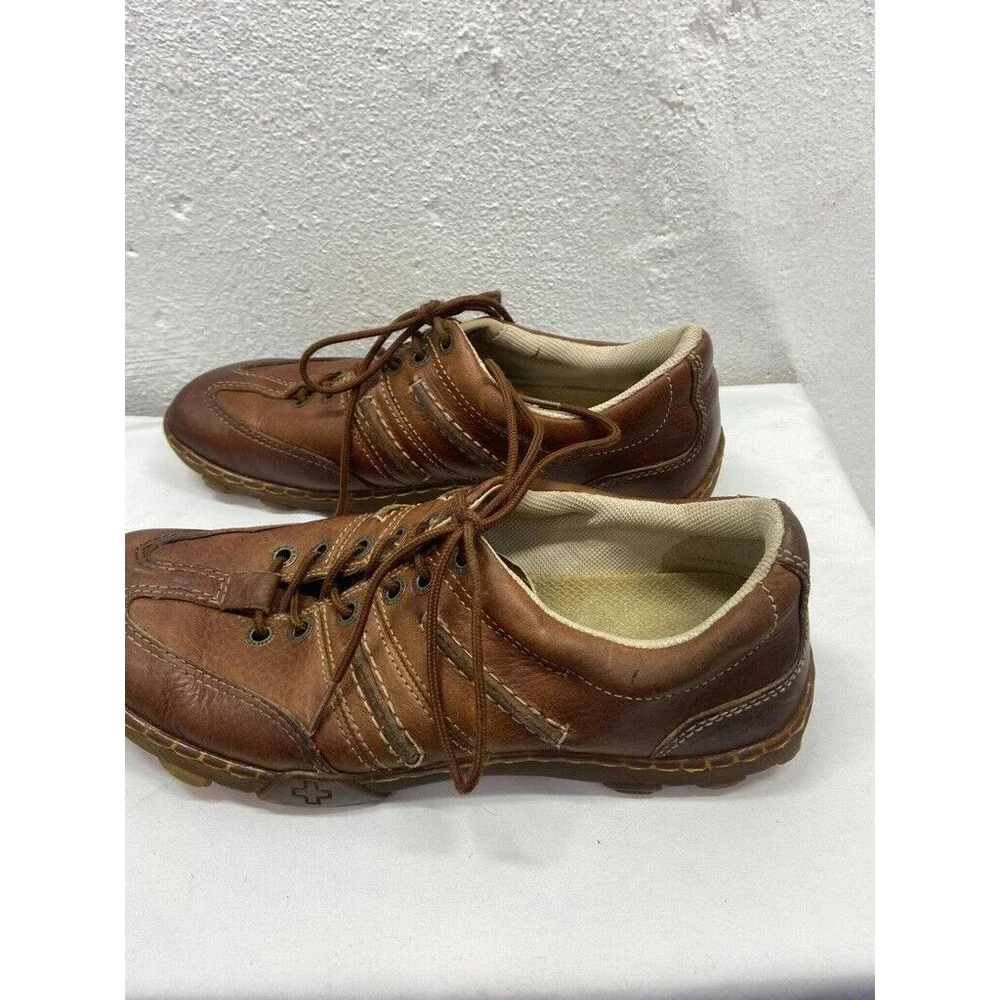DR MARTENS MENS SIZE 9 BROWN LEATHER LACE UP LOAFERS